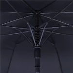 Top Quality Black Color Golf Umbrella With Logo Prints Auto Open Straight Umbrella With Soft Handle