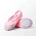 Top quality high elastic brown ballet dance shoes split sole ballerina Slippers Gymnastic canvas stretch dancing shoes for girls