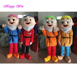 Top sale adult seven dwarfs costumes,seven dwarf,Wholesale online classic cartoon character adult seven dwarfs mascot costume