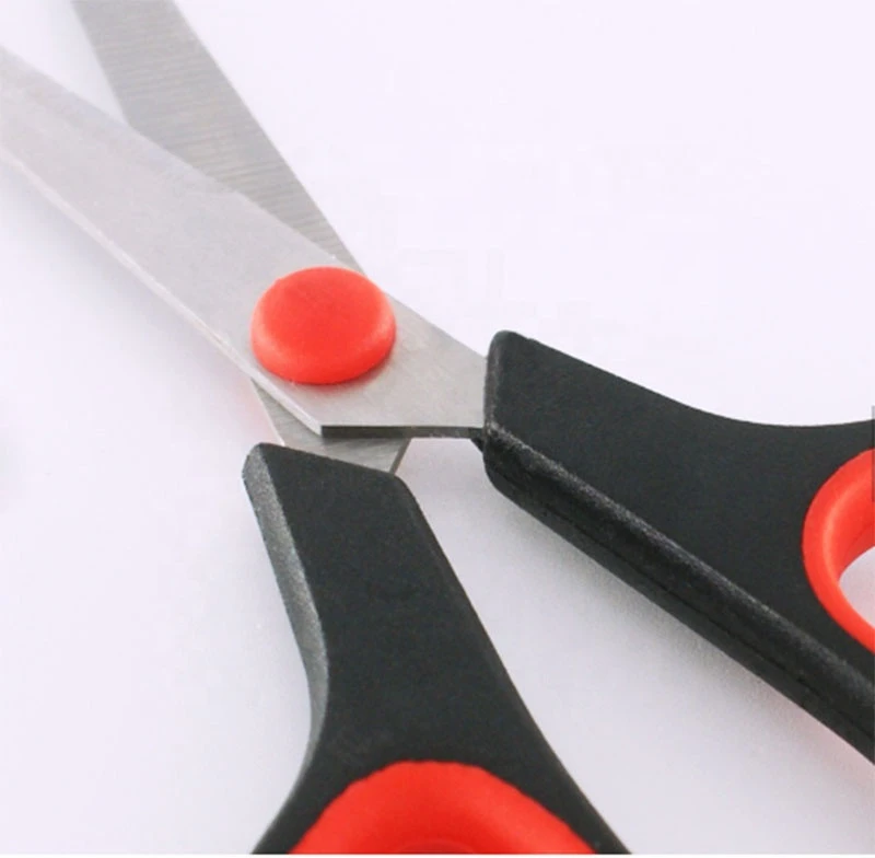 top selling high quality office &amp; School Supplies rubber soft tpr handle paper cutting office scissors