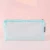 Import Transparent lightweight pure color PVC clear to see zipper pencil grid bag for school office from China