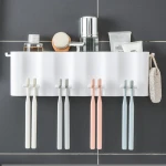 Transparent toothbrush holder toilet toothbrush holder device holder tooth cup gargle cup with toothpaste