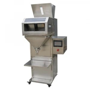 two vibration weighers semi automatic millet filling machine 50-1000g