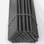 Unidirectional pultruded round carbon fiber solid