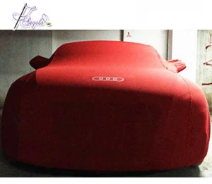 universal size stretch spandex material dust proof indoor car covers elastic