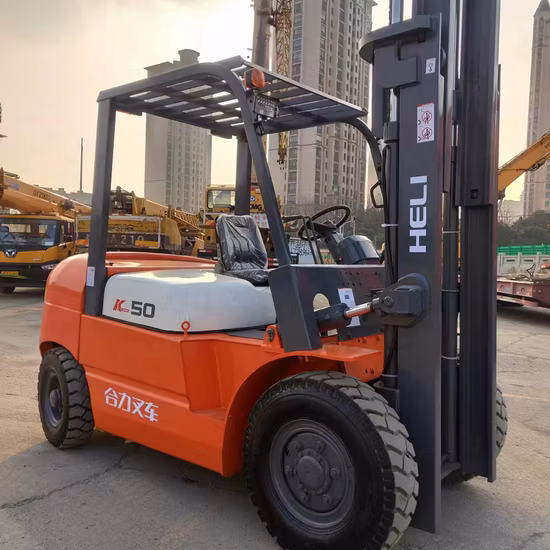 Used / Second Hand 2.5ton~10ton Toyota/Heli/Tcm/Longgong/Redot Diesel Forklift Lifting 3.0m, 4.5m, 6.0m with Good Condition in Stcok