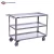 Import Utility 3 Shelf Cart on Wheels 300Lbs Stainless Steel Cart/ Kitchen Bus Food Cart Catering Rolling Dolly with Handle from China