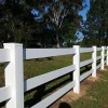 UV Resistant White Vinyl PVC Plastic 3 Rail Horse Fence