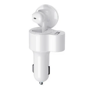 V10 Multifunctional 2 in 1 usb car charger &amp; bluetooth earphone