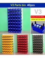 V3- 1428 276*139*128mm Hot Sell Shelf Bins Plastic Storage Containers Toy Socks Shelf Storage Bins Boxes For Shelves