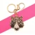 Import Valentines Day High Quality Key and Heart Lock Charms Keychain Crystal Rhinestone Keyring For Girl friend Gift from China