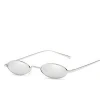 Vintage Small Oval Sunglasses Fashion Brand Women Men Metal Frame Clear Pink Lens Shades Sun Glasses Eyewear UV400 Sunglass