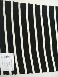 viscose/spandex strip single jersey fabric stock