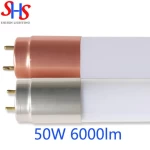 50W 120lm/w led tube light t8 bulb 4ft 1200mm t8 glass tube led lights