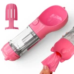 walking portable plastic travel recycling dispenser 300ml/500ml Pet dog water bottle  Dog Feeder