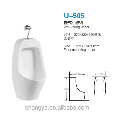 Wall-mounted Ceramic White Quality Urinal, Modern Bathroom Design Easy-to-mountain Performance