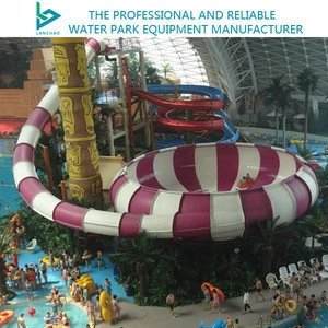 Water Park Fiberglass Big Water Tube Slide Adult Play Equipment