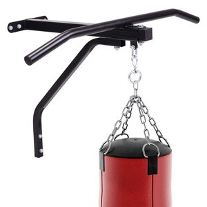 Wellshow Sport Wall Mount Punch Bag Bracket Steel Hanging Boxing Rack Chin Up Pull Bar Punching Hanging Stand Boxing Hangers
