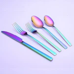 Western Luxury Dinner Recyclable 20pcs Silverware Design Custom Flatware Cutlery Travel Set Flatware Sets