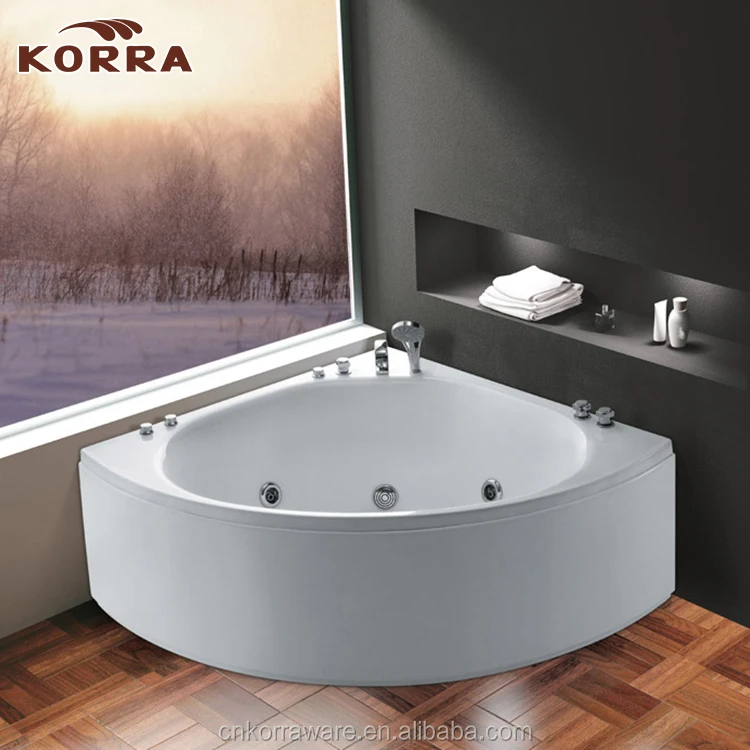 Whirlpool Bathtub Wall Corner Glass Acrylic Massage 1.21 volume bathroom shower tub