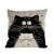 White black Cat Dog Cartoon Cute Pillow, Sofa Waist Throw Cushion Home Car Decor cat cushion printed Linen pillow