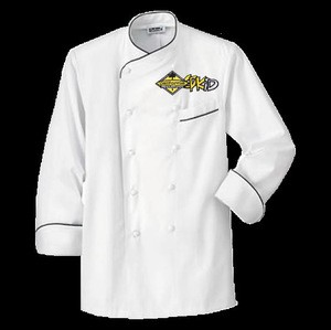 White Chef Uniform Coat With Logo Printing