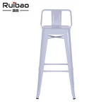 White Metal Dining Room Chair High Bar Stool Bar Chair