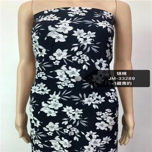 White pattern textiles cotton fabric flower print nylon soft fabric wholesale