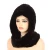 Import Wholesale 100% real rabbit fur scarf, womens winter knit fur collar, winter fashion warm headscarf shawl from China