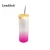 Import Wholesale 17oz Gradient Frosted Glass Tiktok Trendy 500ml Frosted Gradient Color Printing Glass Tumbler with Straw Bamboo Lid from China