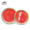 Wholesale 2Pcs Lovely Family Restaurant Hotel Watermelon Fruit Dessert Melamine Plastic Disc Plate