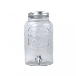 Wholesale 5.5L Classic Round  BPA Free Cold Beverage Glass Drink Dispenser