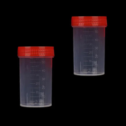 Wholesale clear sterile specimen cup Disposable plastic urine container 60ml laboratory urine container