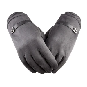 Wholesale custom leather winter warm gloves oem logo