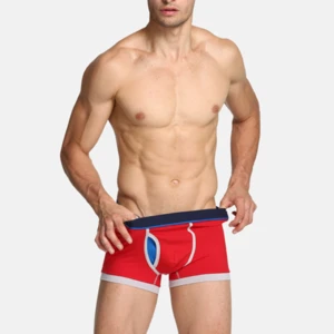 Wholesale custom logo blank plain mens underwear men sexy bikini boxer brief