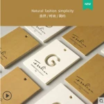 Wholesale Custom Name Logo labels tag recycled white paper hang tag