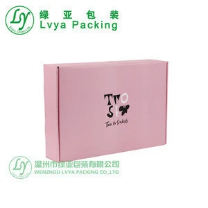 Wholesale Custom printed Paper Production Line Recycle pink cloth package Corrugated shipping Carton Box