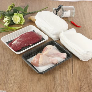 Wholesale Disposable Food Tray Absorbent Pad For Fresh Vegetables Fruits Fish Poultry