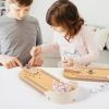 wholesale factory table top ball wooden mini bowling board game set kids children interactive montessori wooden toys educational