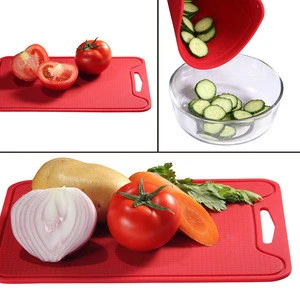Wholesale FDA/LFGB standard Food grade colorful silicone cutting board with holes