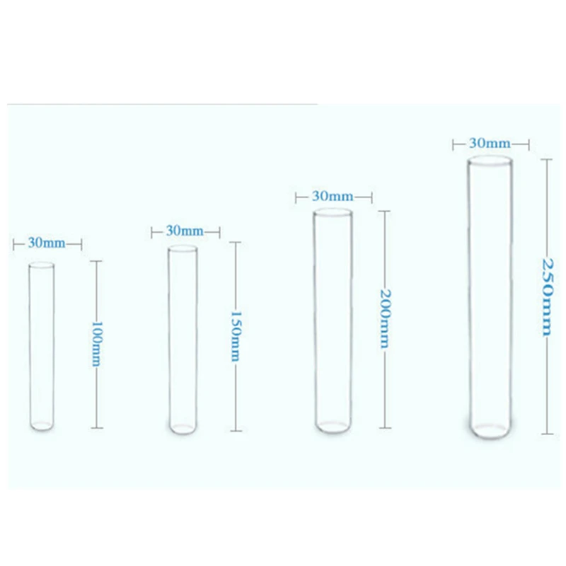 Wholesale food grade  glass test tube with cork laboratory supplies