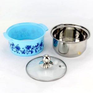 Wholesale food grade round shape soup pot stainless steel hot pot  anti scalding pot
