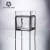 Import Wholesale Glass Material Transparent Tabletop Square Glass flower Vase with Metal Stand from China