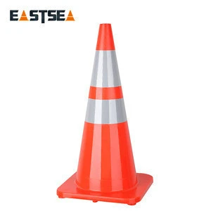 Wholesale Good Quality Orange Flowing Base PVC Plastic Traffic Cone for Safety