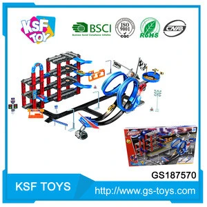 Wholesale huge newfangled plastic slot stunt track car toy for children