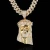 Import Wholesale Necklace MenS Vintage Head Portrait Big Jesus Pendant Micro Inlaid Zircon HipHop Pendant Fine Jewelry from China