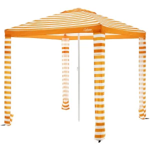 Wholesale Portable Square Windproof Custom Printed Large Shade Outdoor Sun Umbrella Cabana with Sand Pockets