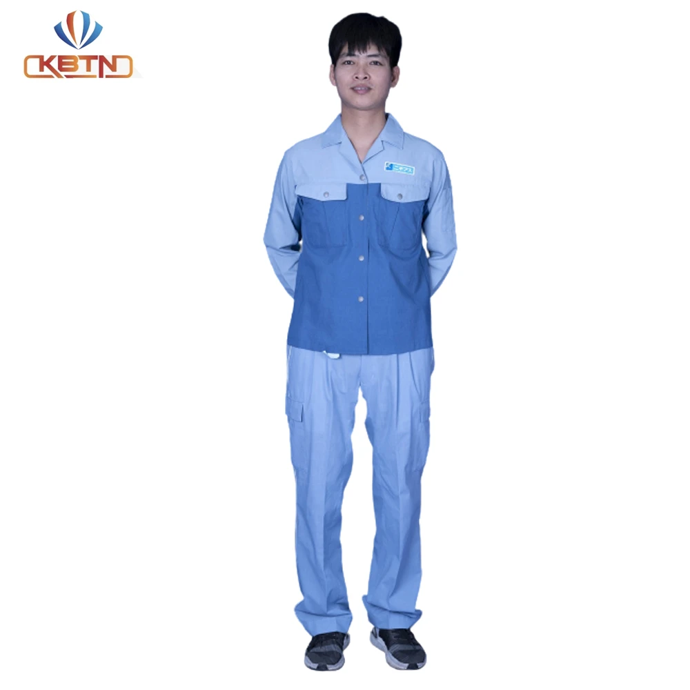 Wholesale professional antistatic long sleeve safety clothing for worker wear