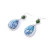 Import Wholesale Rhodium Plated  Fishhook Earring With Green Bead And Turquoise Drop Stone Fashion Jewelry Women 2020 from China