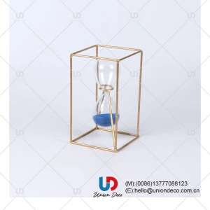 Wholesale Simple Style Glass Sand Clock Hourglass With Metal Rack Timer Sand Clock Hourglass